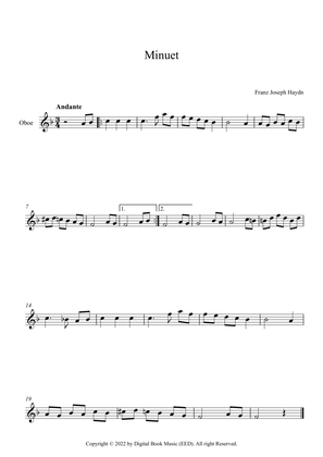 Book cover for Minuet (In F Major) - Franz Joseph Haydn (Oboe)