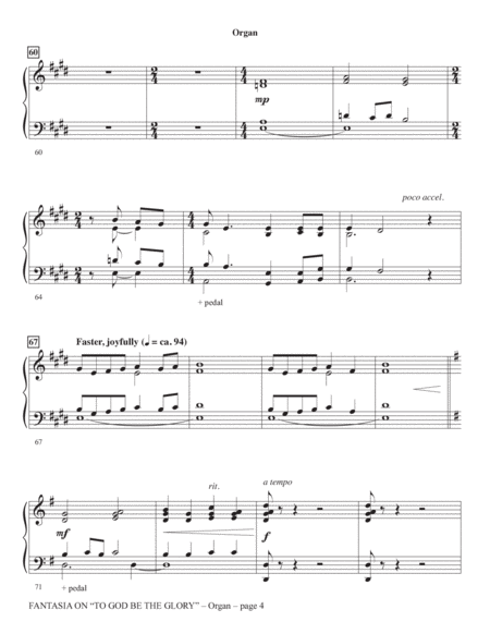 Fantasia On "To God Be The Glory" - Organ