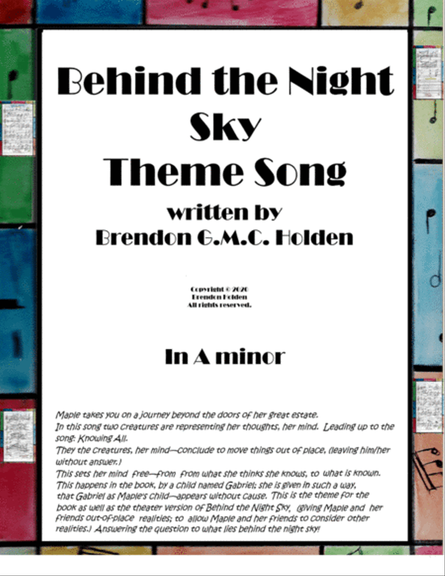 Behind the Night Sky: Theme song Voice scores gallery preview page 2