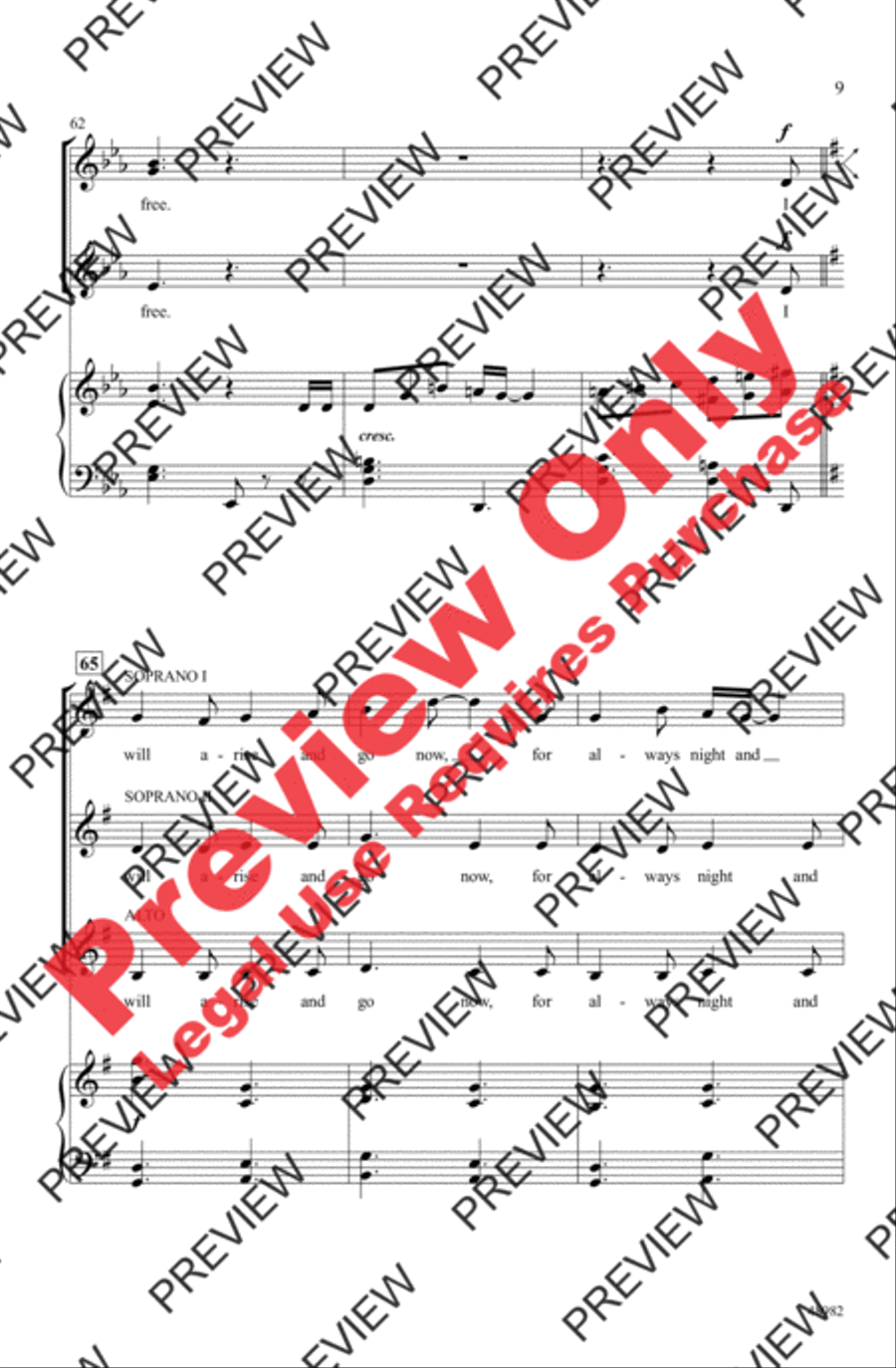 The Lake Isle of Innisfree Women's Choir scores gallery preview page 9