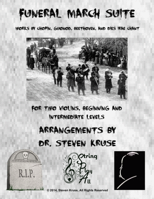 Book cover for Funeral March Suite for Two Violins on Beginning and Intermediate levels.