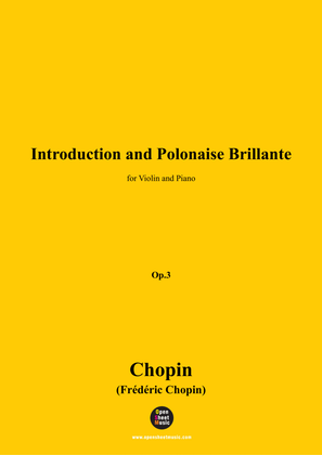 Book cover for Chopin-Introduction and Polonaise Brillante,in C Major,Op.3,for Violin and Piano