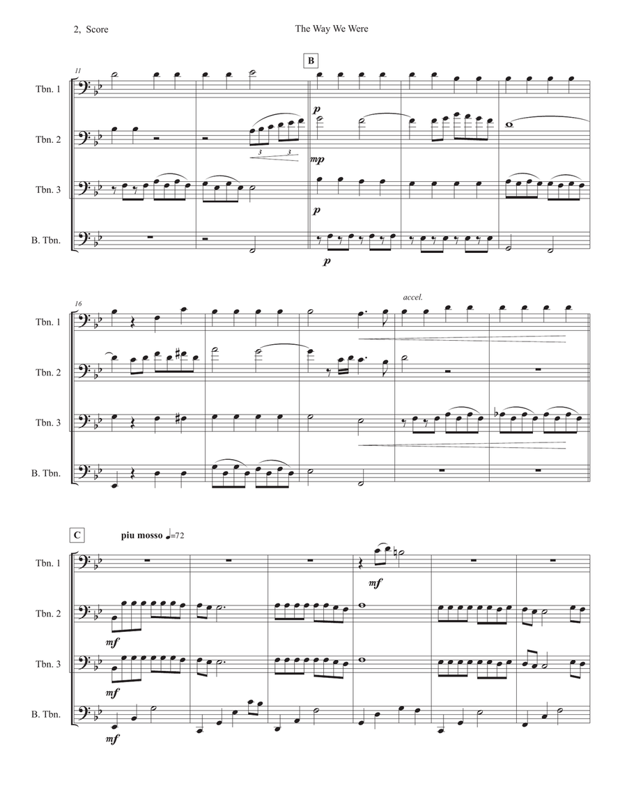 The Way We Were The Way We Were Choir scores gallery preview page 2