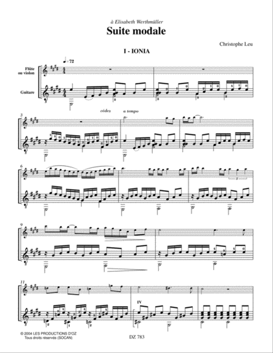 Suite modale Suite modale Flute scores gallery preview page 2