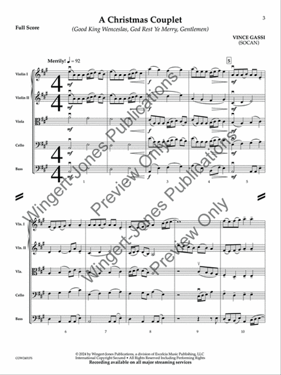 A Christmas Couplet A Christmas Couplet String Orchestra scores gallery preview page 4