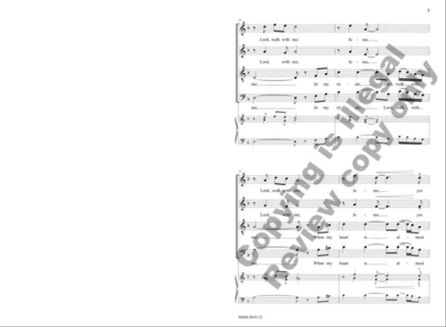 I Want Jesus to Walk with Me 4-Part scores gallery preview page 4