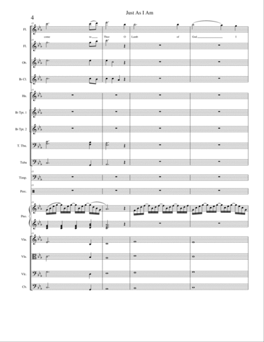 Just As I Am Concert Band scores gallery preview page 4