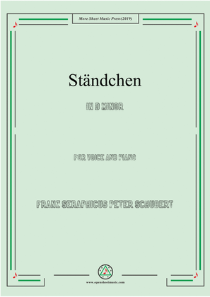 Book cover for Schubert-Ständchen,in d minor,for Voice&Piano