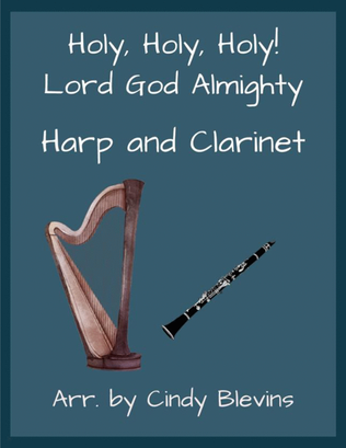Book cover for Holy, Holy, Holy! Lord God Almighty, for Harp and Clarinet