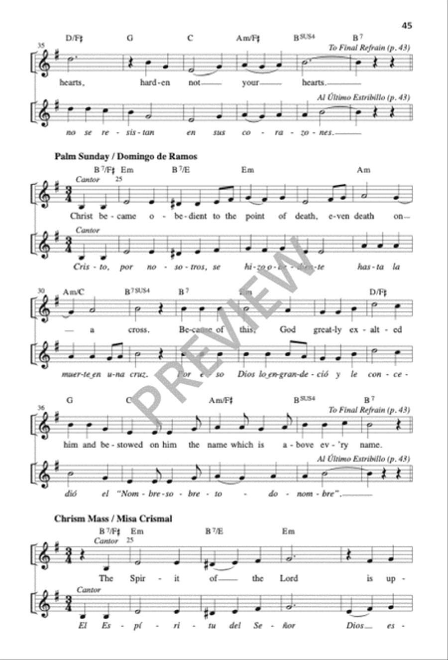 Mass of the Sun of Justice / Misa Sol de Justicia 4-Part scores gallery preview page 44