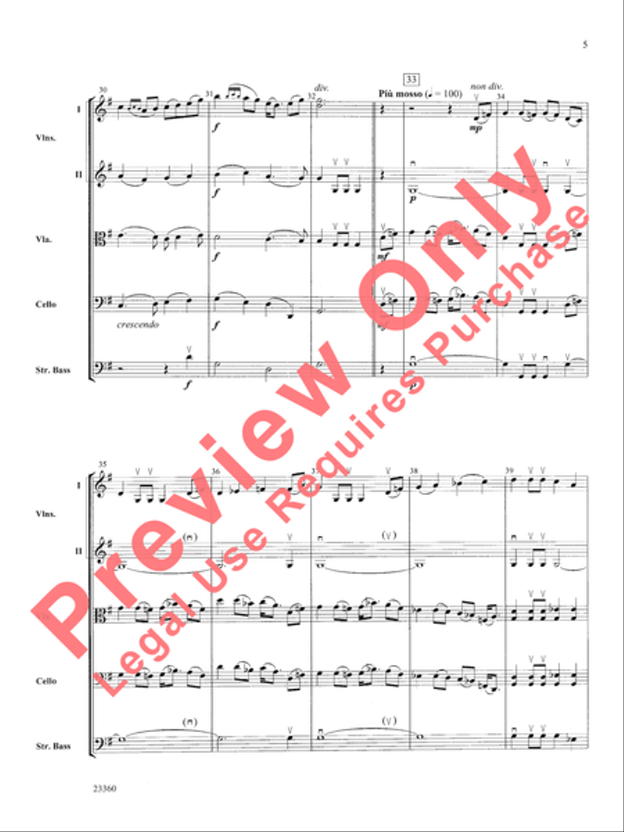 Folk Tune Air and Fiddler's Fury String Orchestra scores gallery preview page 6