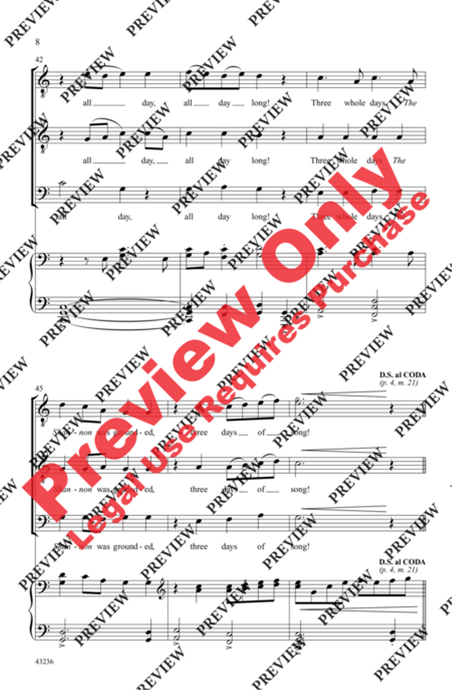 The Sky Over Shannon Men's Choir scores gallery preview page 8