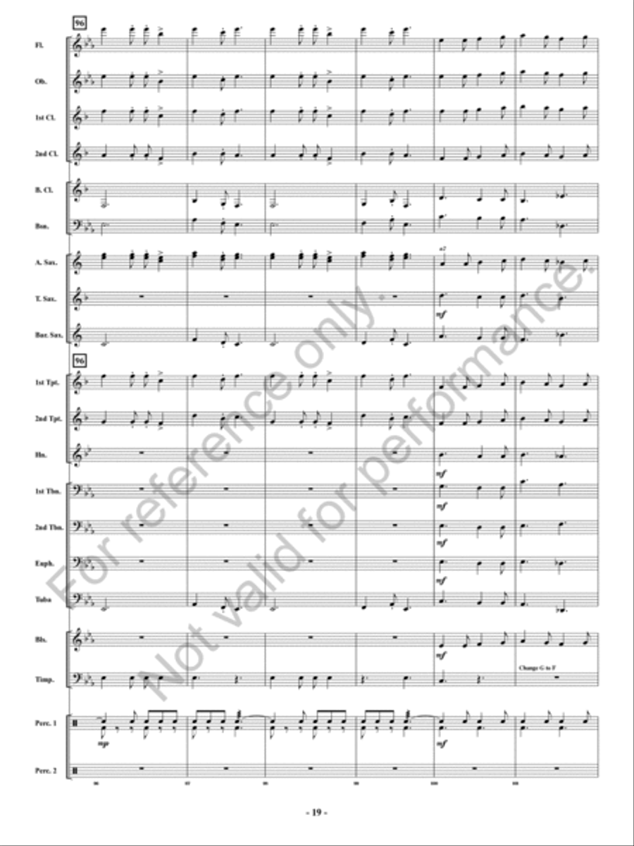 Festival of Carols in 6/8 Time Concert Band scores gallery preview page 20