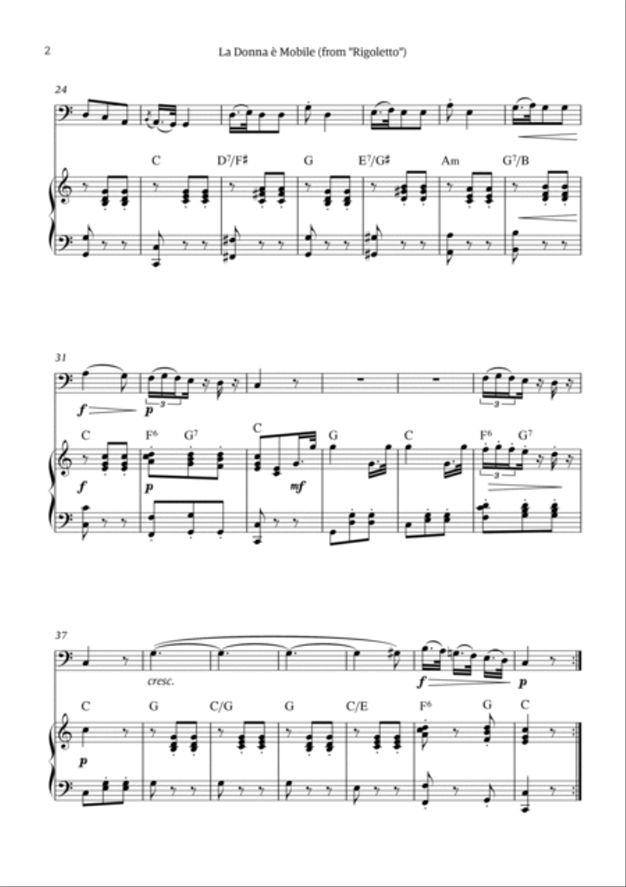 La Donna è Mobile Chamber Music scores gallery preview page 2