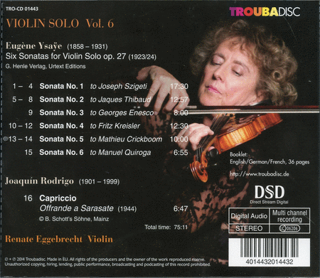 Violin Solo: Renate Eggebrecht, Vol. 6
