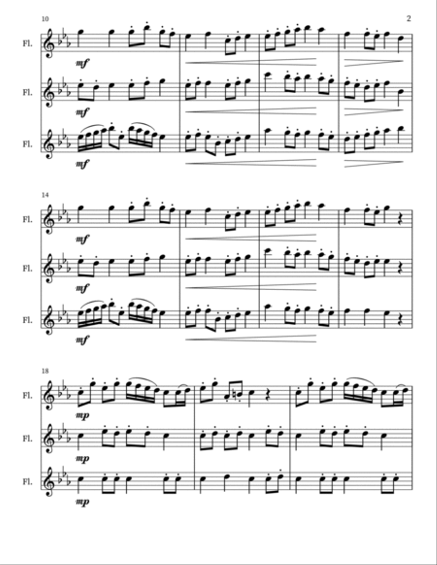 Flute Trio in C Minor Flute Trio scores gallery preview page 2