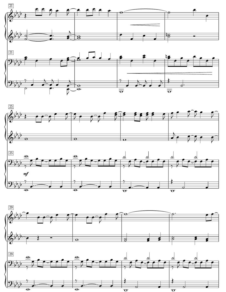 Let It Go (from Frozen) Piano Duet scores gallery preview page 3