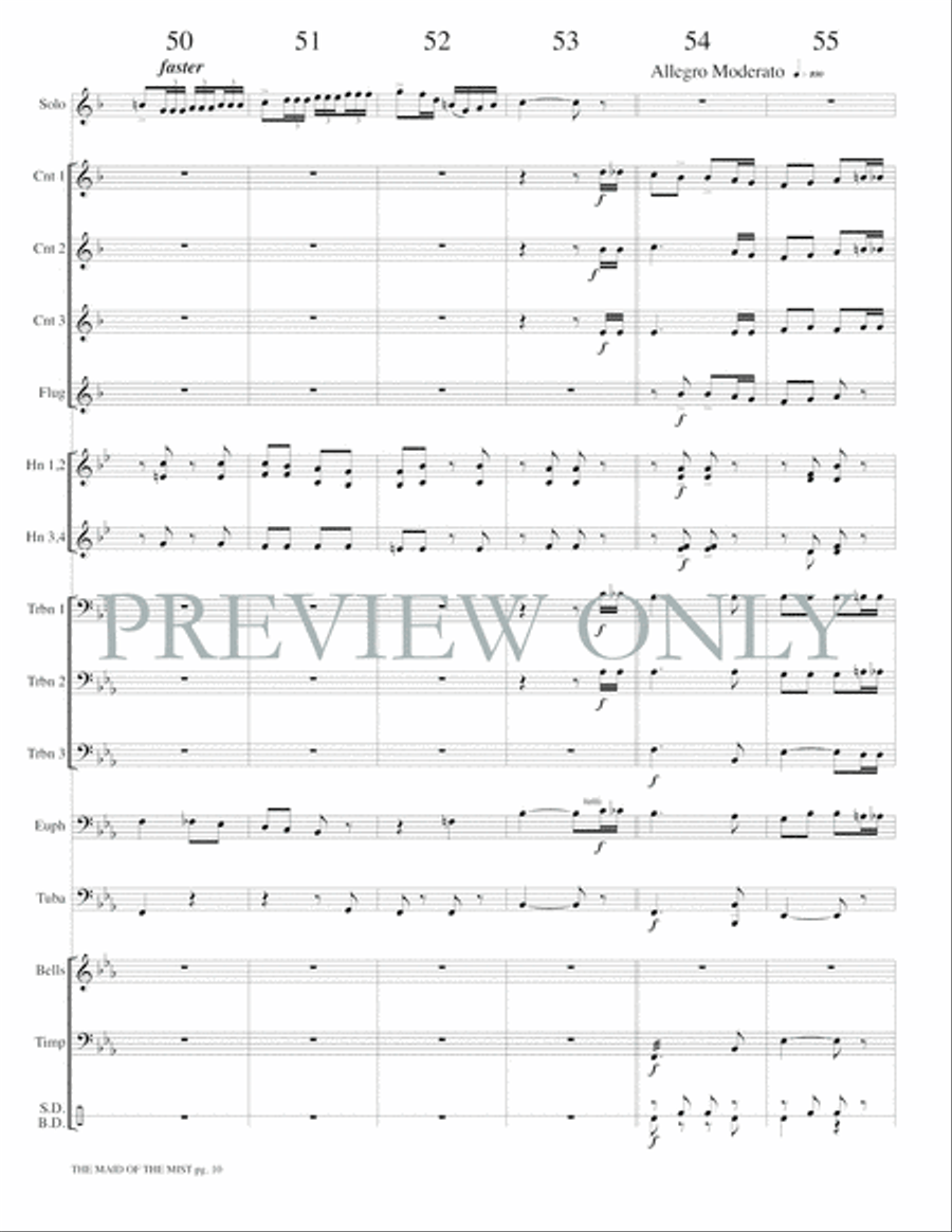 The Maid of the Mist Small Ensemble scores gallery preview page 12