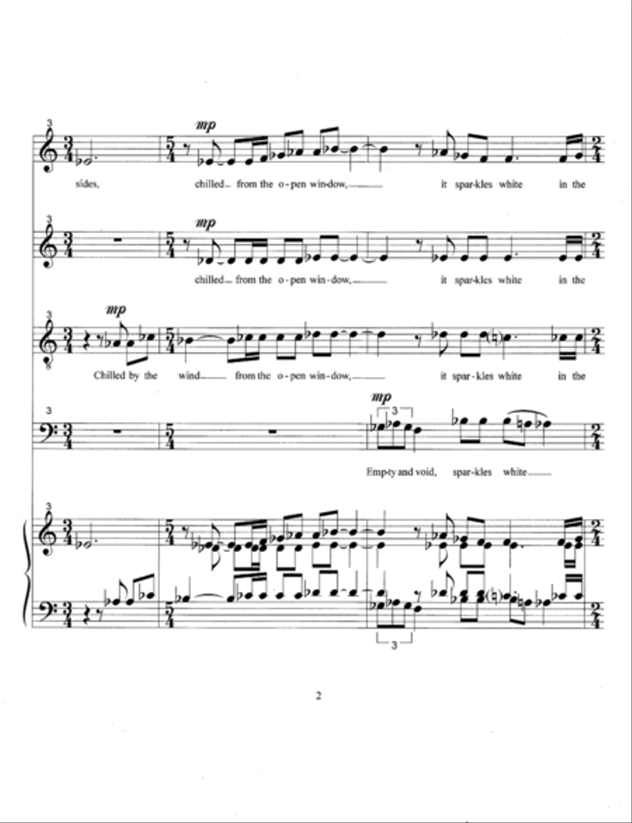 Three Poems by Amy Lowell (2018) 4-Part scores gallery preview page 4
