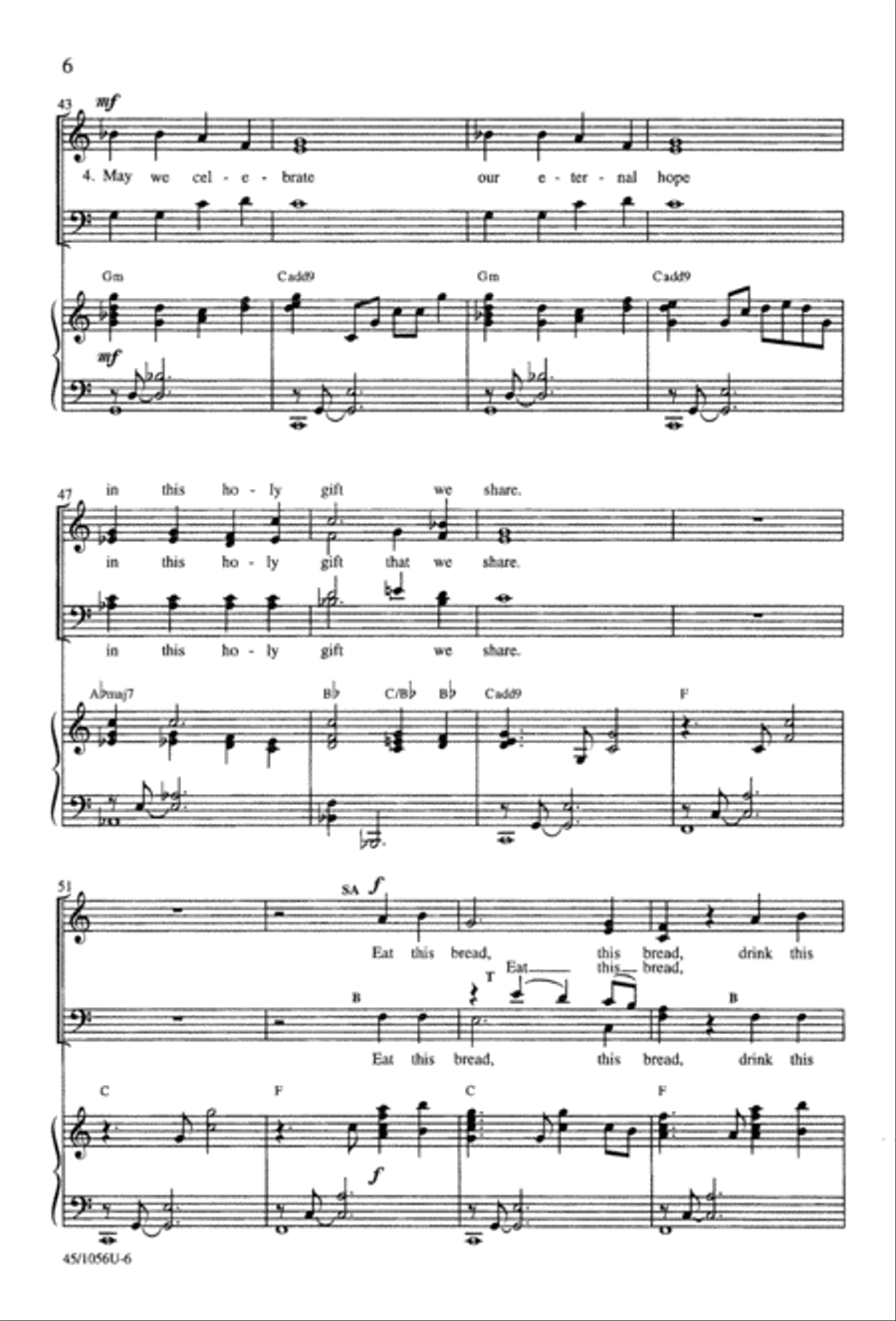 At the Lord's Table 4-Part scores gallery preview page 8