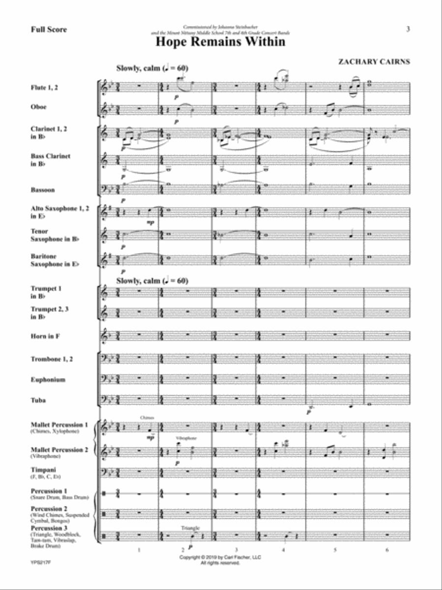 Hope Remains Within Concert Band scores gallery preview page 2