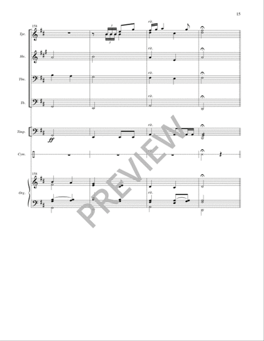 Praise, My Soul, the King of Heaven - Full Score and Parts 4-Part scores gallery preview page 16