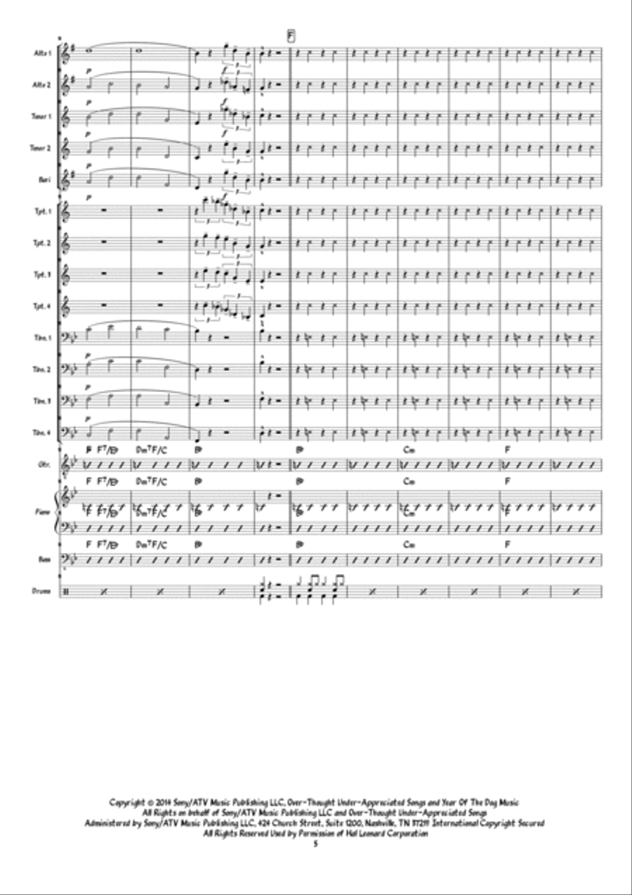 All About That Bass Small Ensemble scores gallery preview page 5