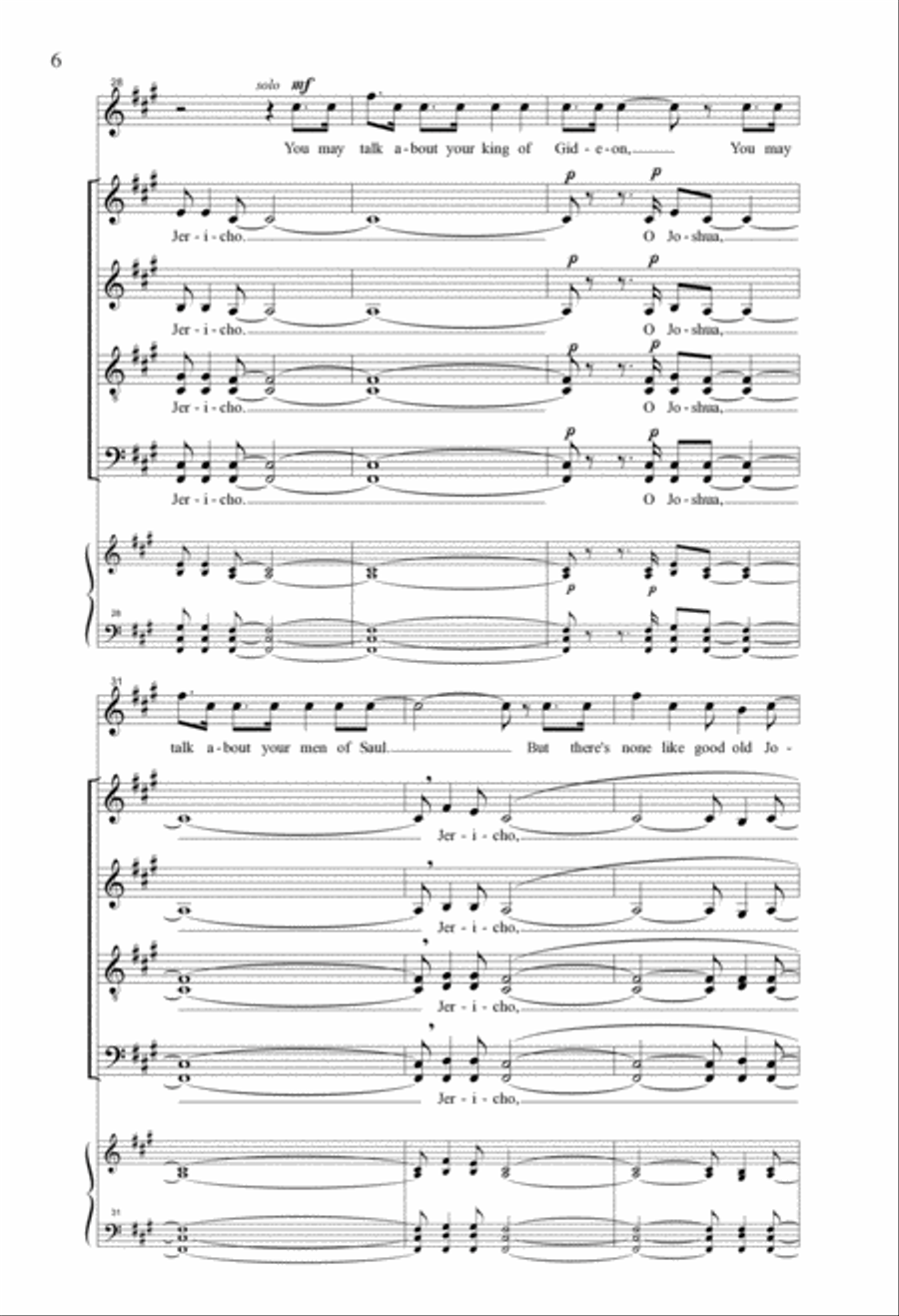 Joshua Fit The Battle Of Jericho 4-Part scores gallery preview page 5
