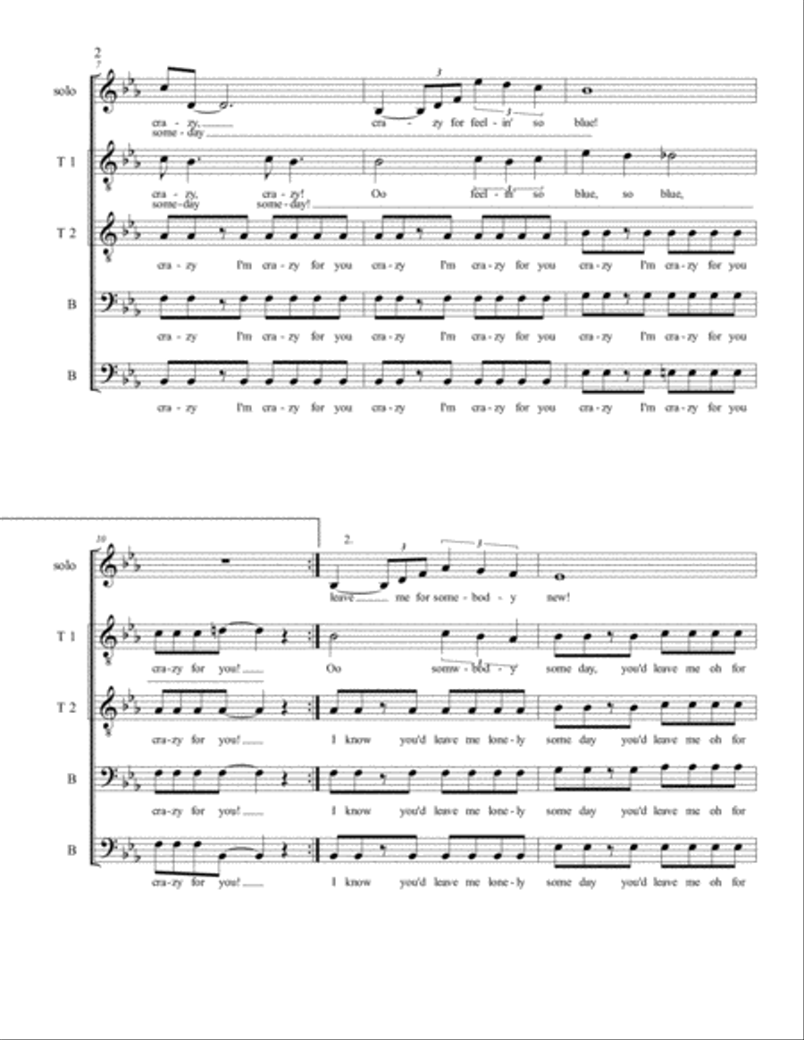 Crazy Crazy TTBB scores gallery preview page 2