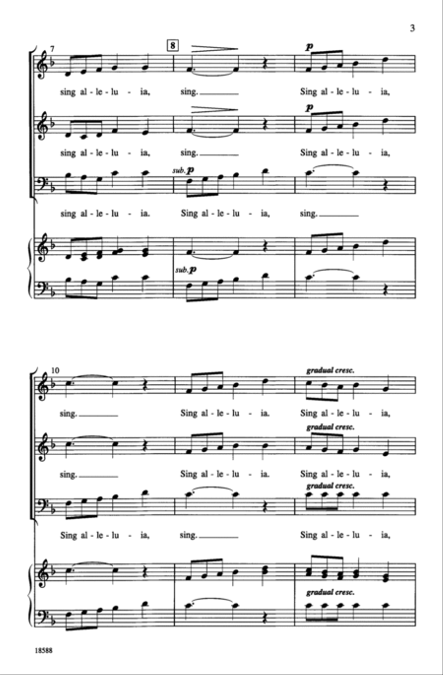 Alleluia Seven Alleluia Seven 3-Part scores gallery preview page 3