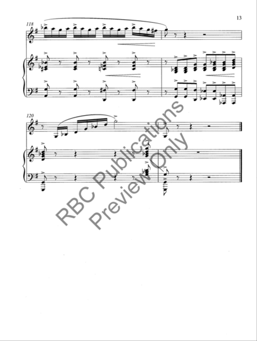 Clarinet Concerto Choir scores gallery preview page 16