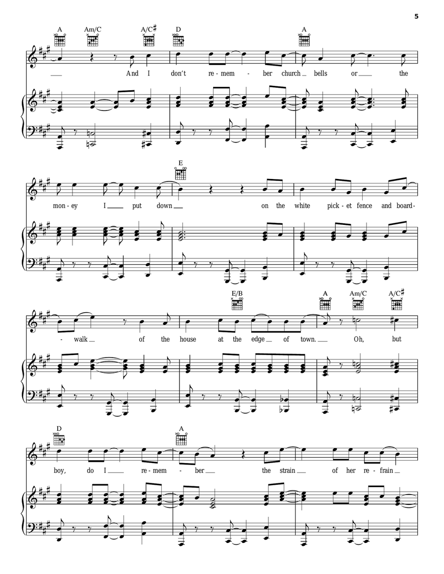 Dixie Chicken Dixie Chicken Piano, Vocal, Guitar scores gallery preview page 5