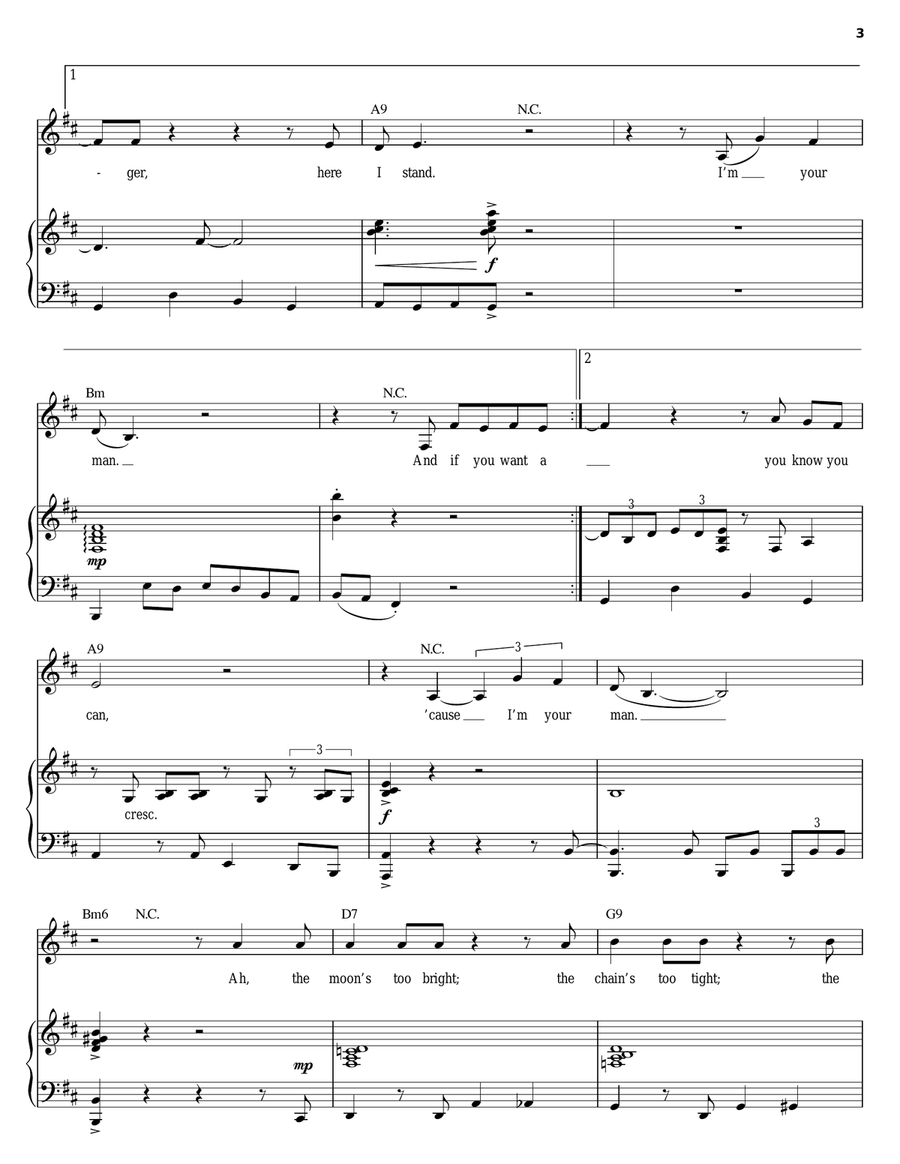 I'm Your Man I'm Your Man Piano, Vocal scores gallery preview page 3