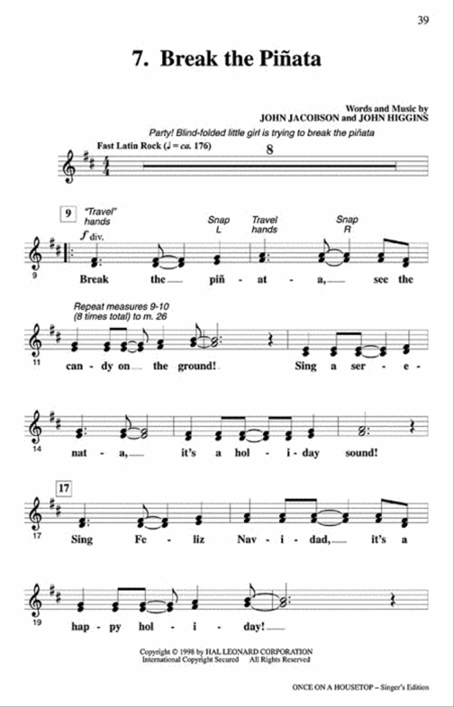 Once on a Housetop (An International Holiday Musical) Choir scores gallery preview page 7