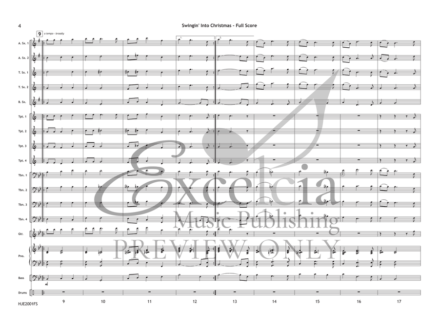 Swingin' Into Christmas Jazz Ensemble scores gallery preview page 5