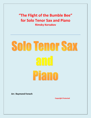 Book cover for The Flight of the Bumble Bee - Rimsky Korsakov - for Tenor Sax and Piano