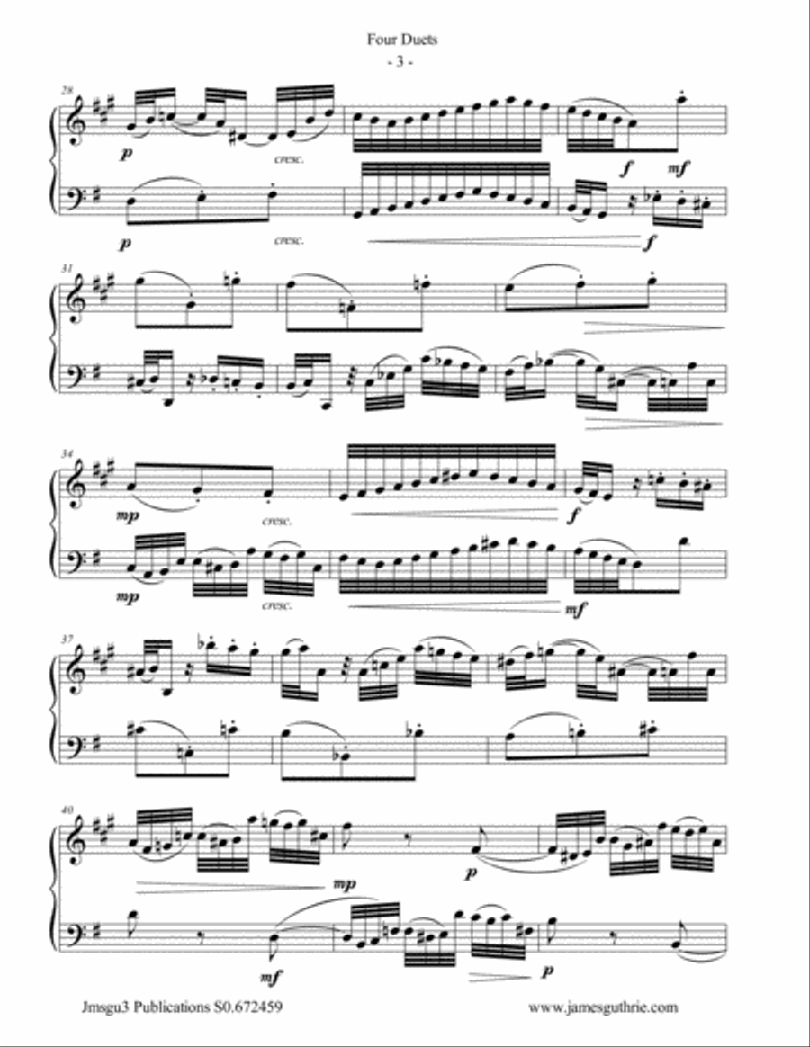 Bach: Four Duets for Soprano Sax & Cello Soprano Saxophone scores gallery preview page 3