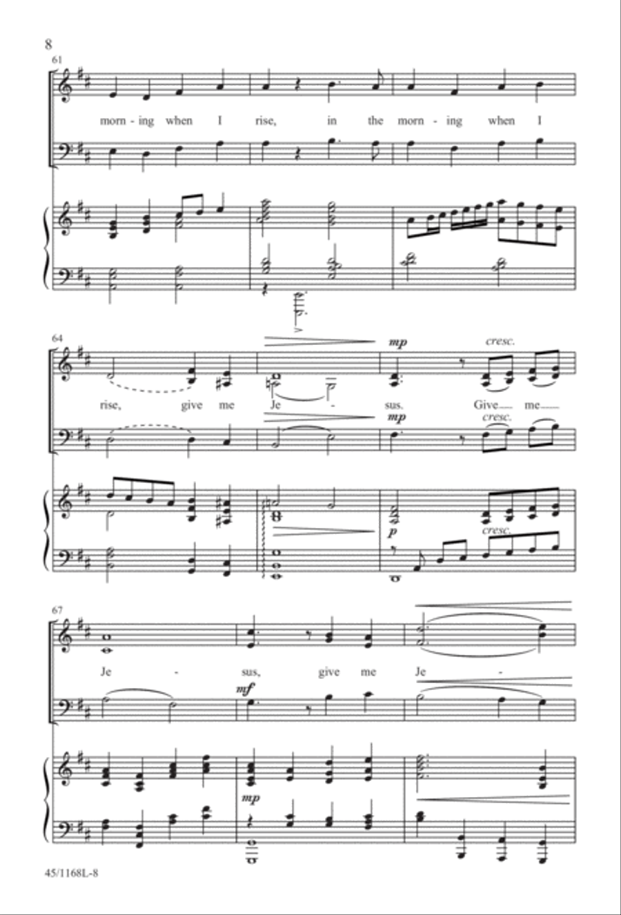 8 Anthems for About 12 Singers 3-Part scores gallery preview page 8