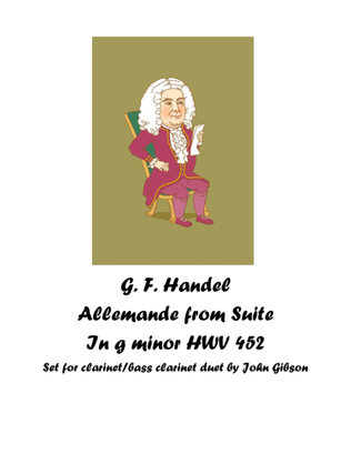Book cover for Handel - Allemande set for clarinet and bass clarinet duet