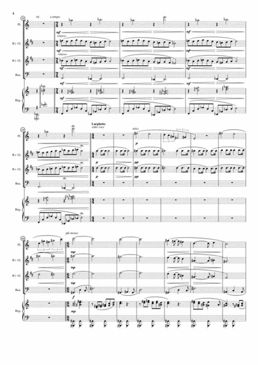 Waterwheel - Full Score and Parts for Woodwind and Harp image number null