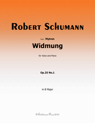 Widmung, by Schumann, in B Major