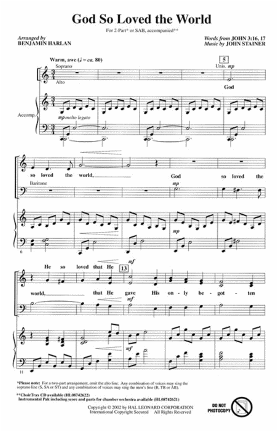 God So Loved the World 3-Part scores gallery preview page 2