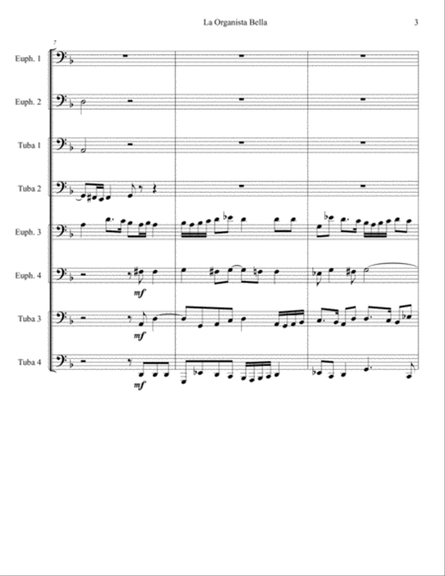La Organista Bella Brass Ensemble scores gallery preview page 3