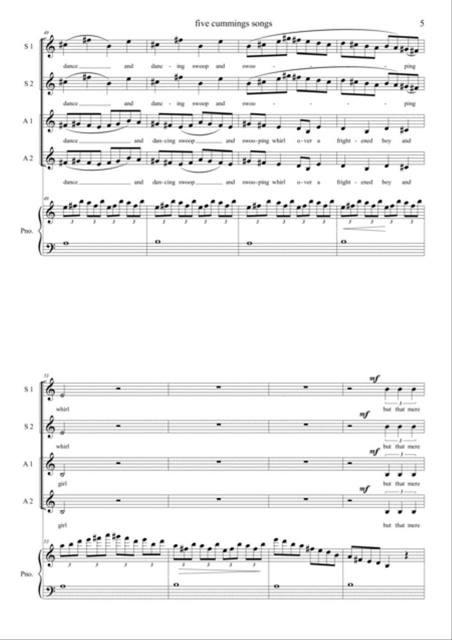 5 cummings songs SSAA scores gallery preview page 5
