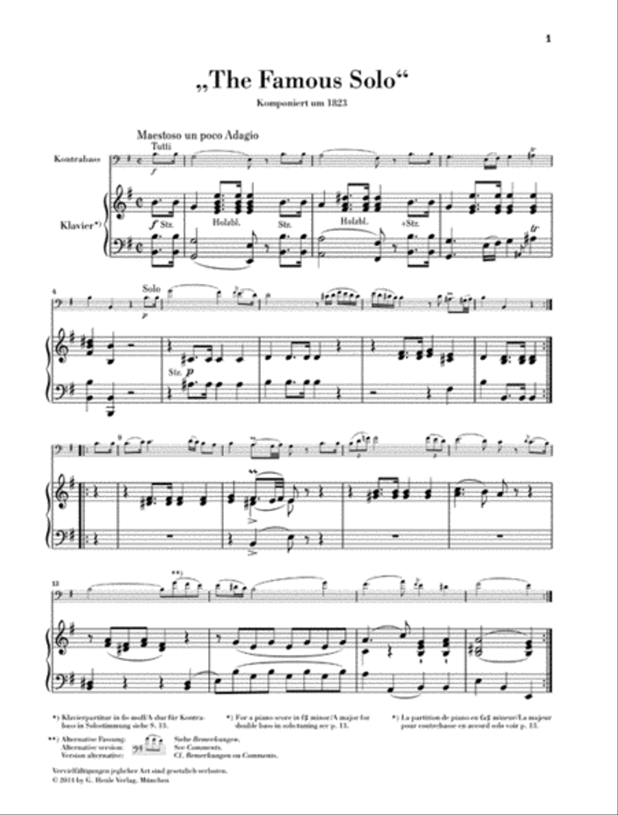 代引き手数料無料 Solo” Famous The for Domenico by Orchestra and Bass Double その他