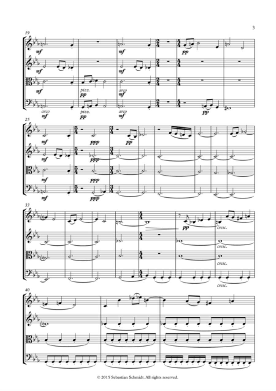 String Quartet in C-minor, Op. 1 - 'Midnight' String Quartet scores gallery preview page 3