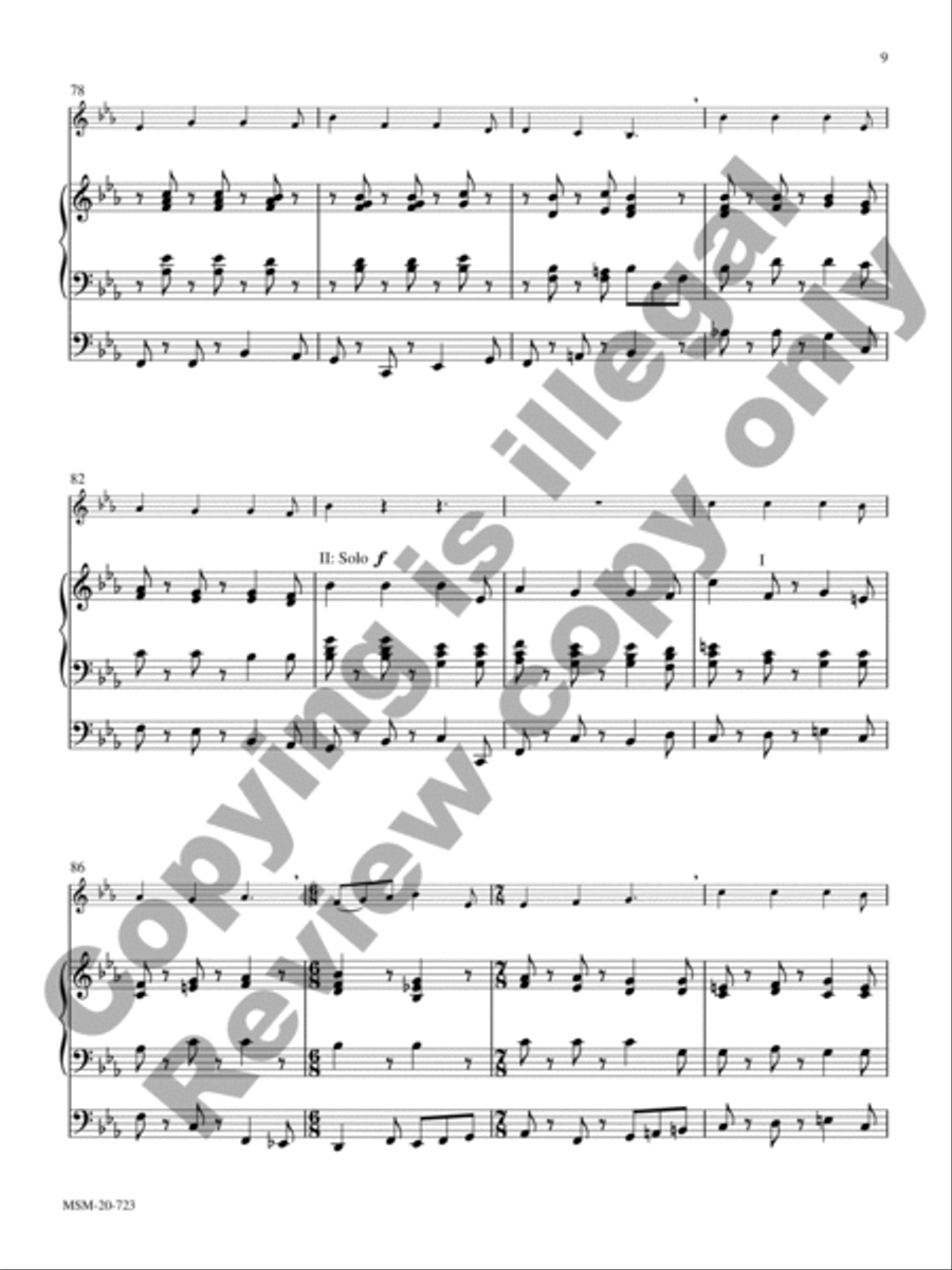 Christmas Carol Trilogy Trumpet scores gallery preview page 6
