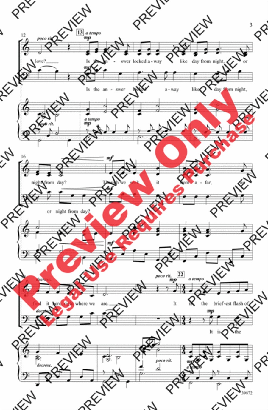 What Is Life? 3-Part scores gallery preview page 3