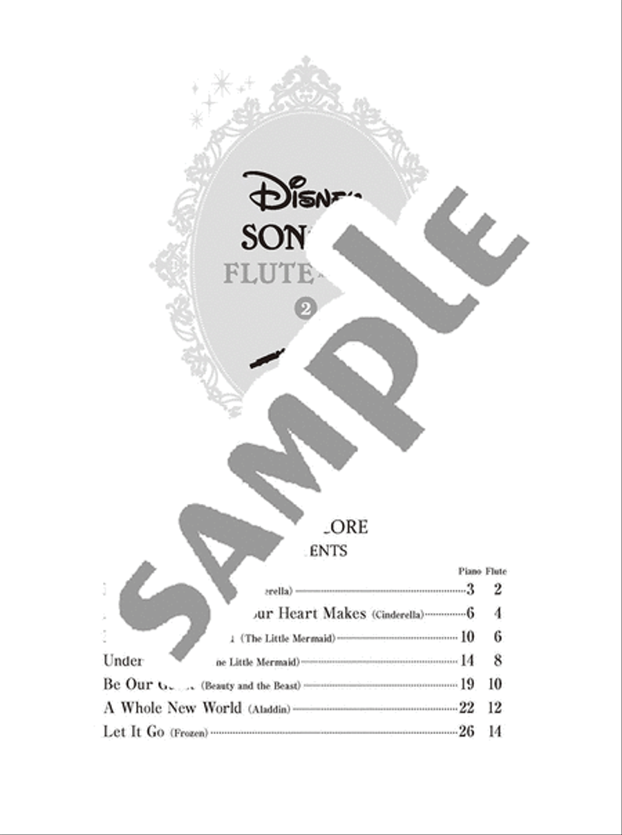Disney Songs for Flute and Piano 2/English Version Flute scores gallery preview page 2