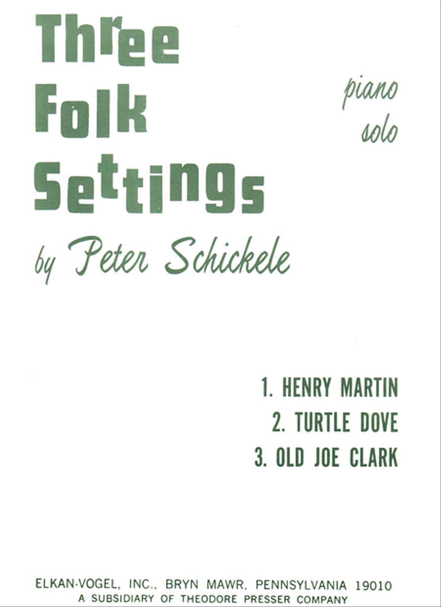 3 Folk Settings 3 Folk Settings Chamber Music scores gallery preview page 1